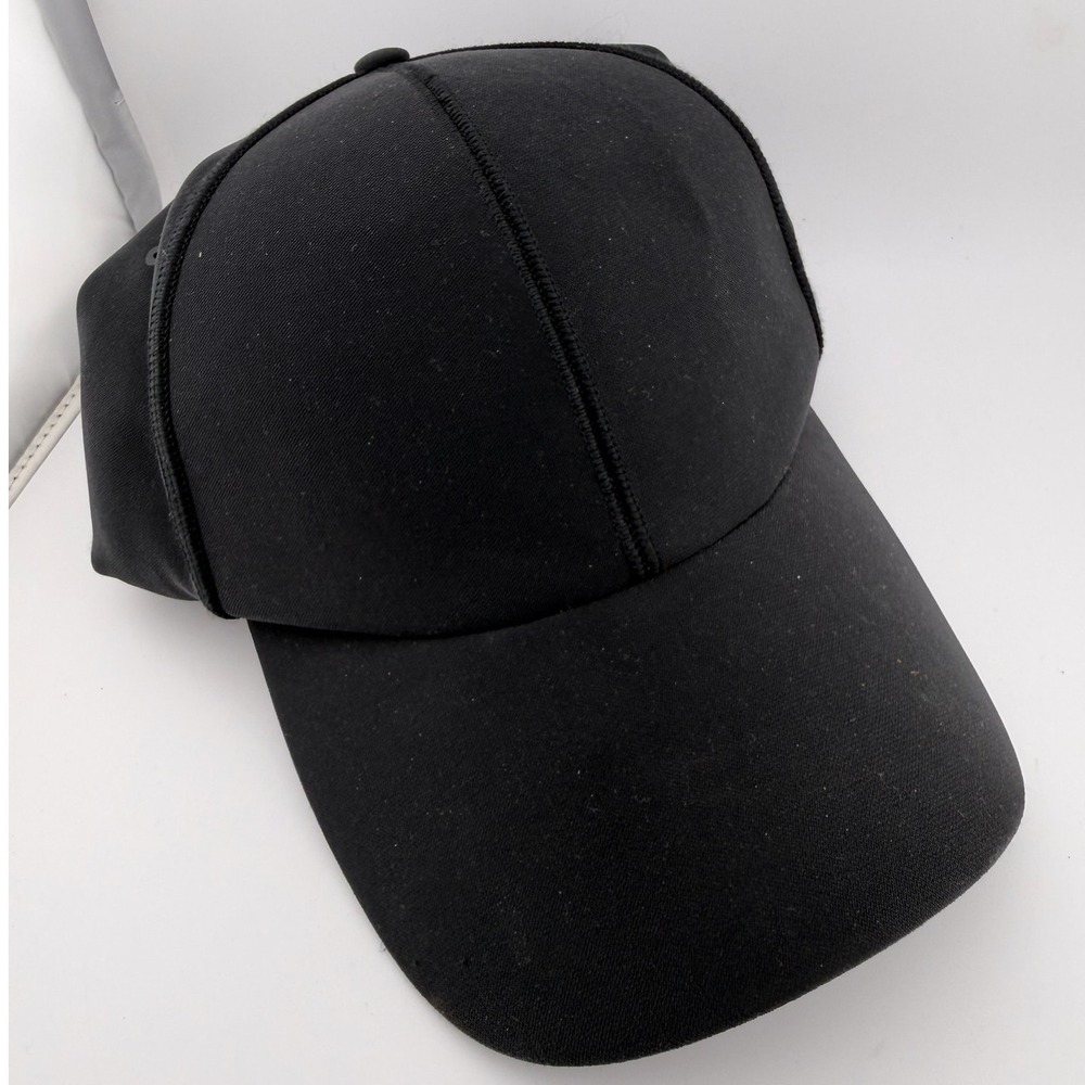 Lululemon Black Adjustable Baseball Cap Athletic Hat One Size OS‎ RN106259